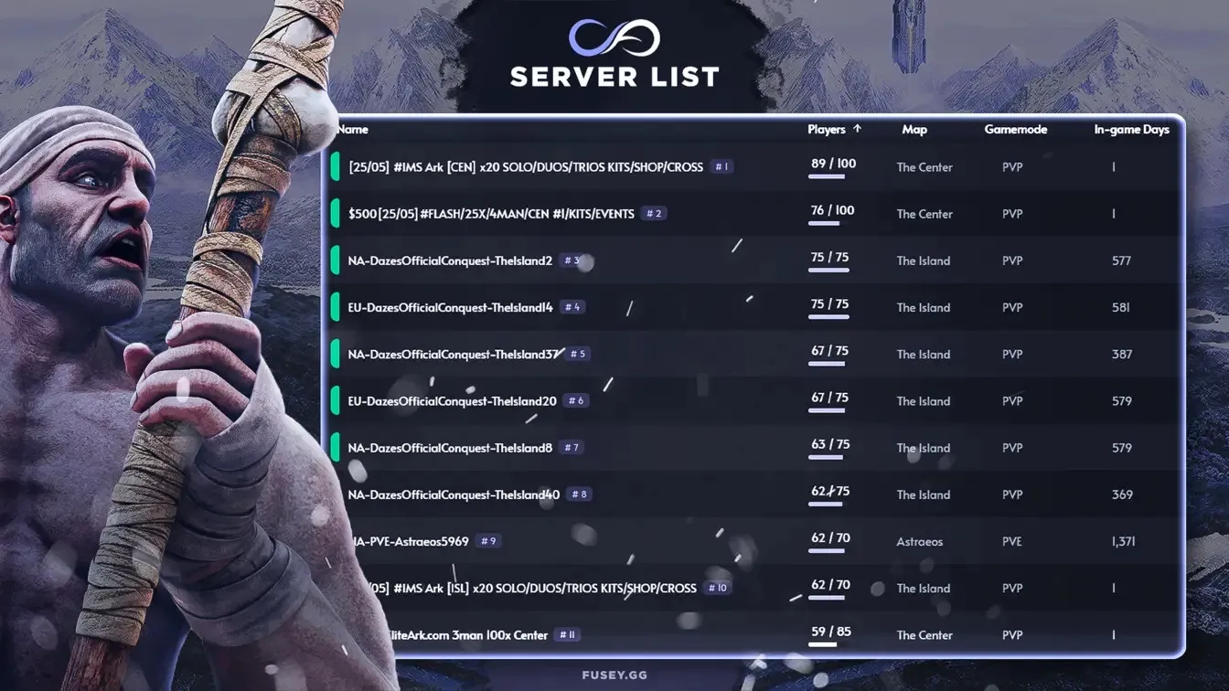 ARK: Survival Ascended Fusey Serverliste
